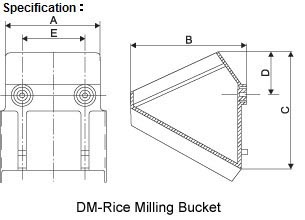 ricemilling bucket inductive bucket drying bucket